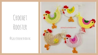 How to Crochet a Rooster / Chicken Tutorial #34