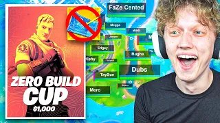 I Hosted a ZERO BUILD Tournament for $100 in Fortnite... (no building)