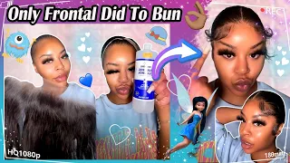 Lace Frontal X Hair Bun Tutorial!🤔 Natural Hair | No Bald Cap No Sewin Ft. #ULAHAIR