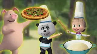 Masha and the Bear Pizzeria - Make the Best Homemade Pizza for Your Friends! cartoons for kids 164