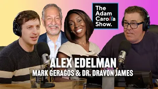 Alex Edelman, Mark Geragos, and Dr. Dravon James