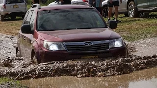 Subaru Forester doesn't stop in mud, sand and stones