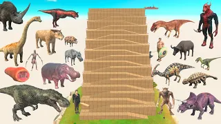 Race All Units in a Zigzag Mountain Run - Animal Revolt Battle Simulator