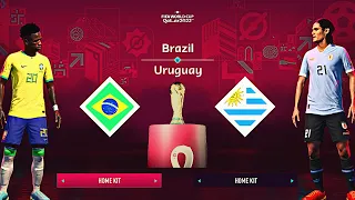 FIFA 23 - URUGUAY vs BRAZIL  | FIFA WORLD CUP 2022  RO16 Full Match Gameplay | 4K #worldcup2022