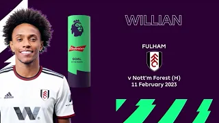 Willian wins PL Budweiser Goal of the Month February 2023 Award | KIEA Sports+