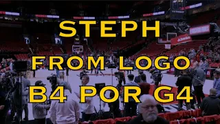 Steph Curry goes 5-for-15 from the logo pregame before Warriors (3-0) at Portland Game 4, 2019 WCF