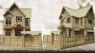 How to make a Miniature House from Bamboo Toothpicks, Stunning and Amazing