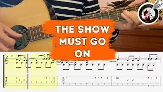 The show must go on на гитаре | Урок на стаккато