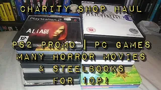 Charity shop haul - 10p PS2, PC games, Steelbook & many horror movies