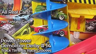 PTDD14 Real Cars! Power Tower Demolition Derby Track Time by Race Grooves