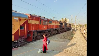 Back to Diesel Days! WDM 3D Twin Alcos departing Kengeri with 12786 Mysuru Kacheguda Express