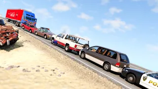 BeamNG Drive - Cars & Trucks vs Big HeadOn Crash