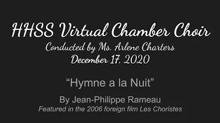 Huron Heights SS Chamber Choir - "La Nuit" Dec. 17, 2020 - Virtual Choir