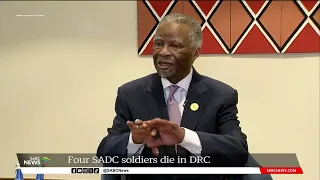 Mbeki sends condolences to the families of SADC peace keepers killed in the DRC
