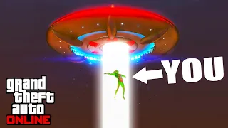 GTA 5 Online - How to get Abducted by a UFO in GTA Online (Halloween Event)