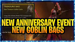 Diablo 4 New Anniversary UPDATE : Free Rewards, new Treasure Goblin Sacks : Whats Inside?