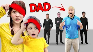 DAUGHTERS Try to Find DAD Blindfolded!