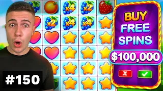 Fruit Party $100000 BONUS BUY & HUGE WIN on Buffalo King Megaways - AyeZee Stream Highlights #150