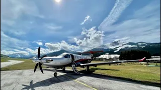 Pilatus PC-12 NGX Touch & Go's in Igualada Aerodrome (LEIG).