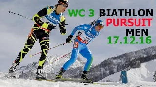 BIATHLON MEN PURSUIT 17.12.2016  World Cup  3 NOVE MESTO(Czech Republic)