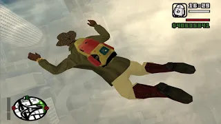 GTA  San Andreas :CJ jumping from a helicopter