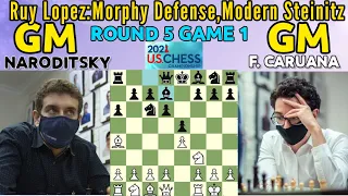 Surprised to that opening!? GM CARUANA VS GM NARODITSKY|| U.S. Chess Championship 2021