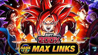 BEST UNIT IN THE GAME! LEVEL 10 LINKS 100% RAINBOW STAR LR SSJ4 GOGETA! (DBZ: Dokkan Battle)