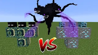 what if you create an ENDER MUTANT BOSS VS NEW CREEPER VS WITHER STORM in MINECRAFT