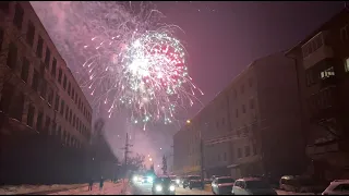 Новогодний салют в Томске. 2022 год