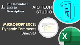 How to Create a Dynamic Comments using VBA in Microsoft Excel - AIO Tech Studio