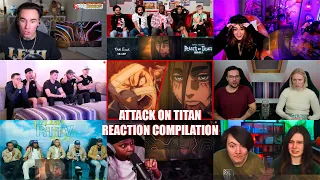 YOUTUBERS REACTIONS TO THE FINAL EPISODE | LEVI AND MIKASA VS EREN | ATTACK ON TITAN FINAL SEASON