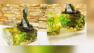 Resin art|| Boat in sea Diorama||Resin Tutorial||