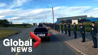 Hundreds line streets of Canadian Forces Base Shearwater in tribute to fallen service members