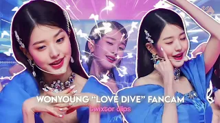 WONYOUNG "LOVE DIVE" FANCAM TWIXTOR CLIPS||Request by @𝗥𝗼𝘀𝗲𝗳𝗶𝗰𝗮𝘁𝗶𝗼𝗻🩰||