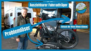 PROBLEMLÖSER! Ausziehbarer FAHRRADTRÄGER für Reisemobil und Kastenwagen LAS SD260