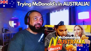 American Reacts | Trying McDonald's in AUSTRALIA!