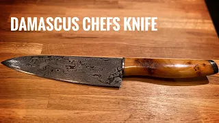Forging a Damascus chef knife