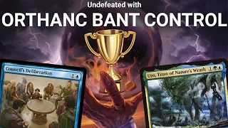 STOP, DELIBERATE AND LISTEN! Undefeated trophy with Bant Orthanc Deliberation Control 5-0 LotR MTG