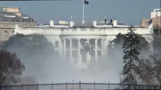 Marine One Lands in the Blowing Snow #shorts