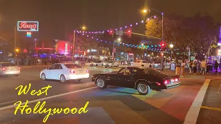 West Hollywood Saturday Night in 2023 [4K] Walkthrough