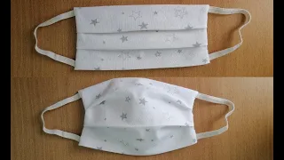 DIY Как сшить маску Face Mask No sewing machine. Многоразовая маска без швейной машинки за 2 минуты