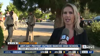 Anti-Gay protest outside of Rancho High School