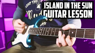 Island in the Sun Guitar Tutorial - Weezer - Guitar Lesson with Tab
