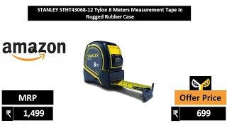 STANLEY STHT43068 12 Tylon 8 Meters Measurement Tape in Rugged Rubber Case