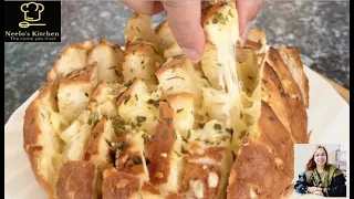 Cheese and Garlic Crack Bread (Pull Apart Bread) | Cheesy Garlic Pull-Apart Bread | Neelo's kitchen