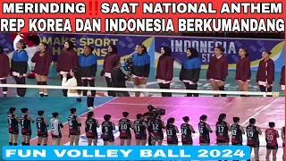 BIKIN MERINDING‼️Saat National Anthem Rep Korea Dan Indonesia Berkumandang Di Indonesia Arena