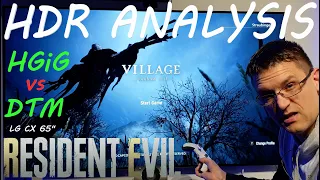 Resident Evil Village - HDR HGiG / DTM Analysis - Best Ingame Settings for HDR on LG CX