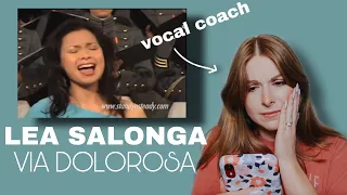 Vocal Coach reacts to Lea Salonga singing Via Dolorosa