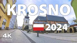 Krosno, Poland Walking Tour ⛅️ (4K Ultra HD) – With Captions