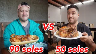 POLLO A LA BRASA DE 90 SOLES VS POLLO A LA BRASA DE 50 SOLES | elcholomena